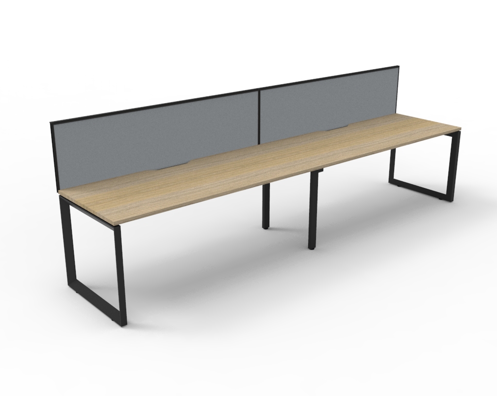 Loop 2 Person Single Sided Workstation - With Screen